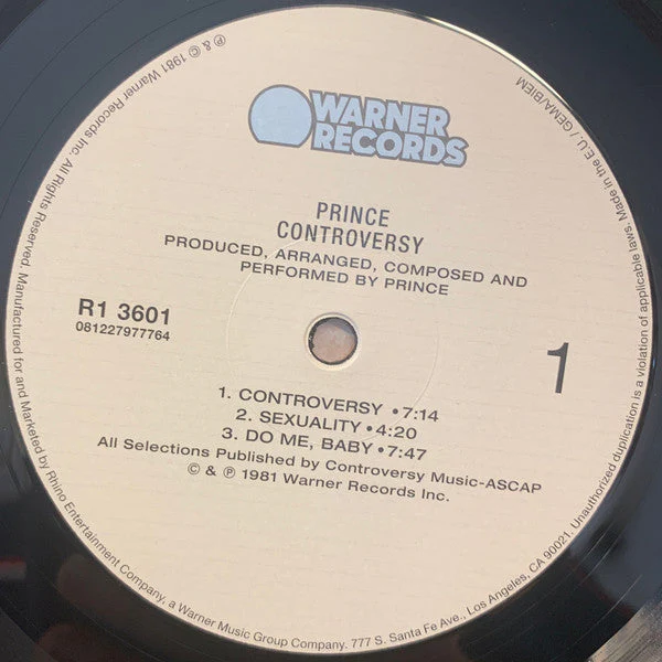 Controversy (OPENED-NEW) Vinyl Record - Image 4
