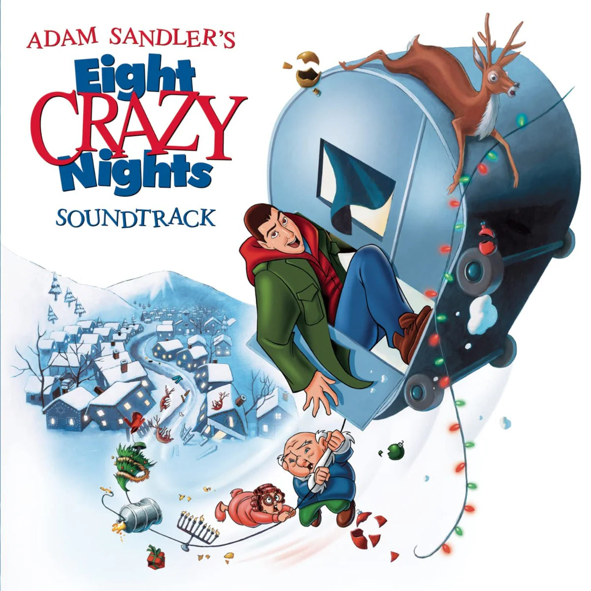 Eight Crazy Nights (Original Motion Picture Soundtrack) (Limited Edition, "Blue-In-Whitey" Colored Vinyl) Vinyl Record - Image 2