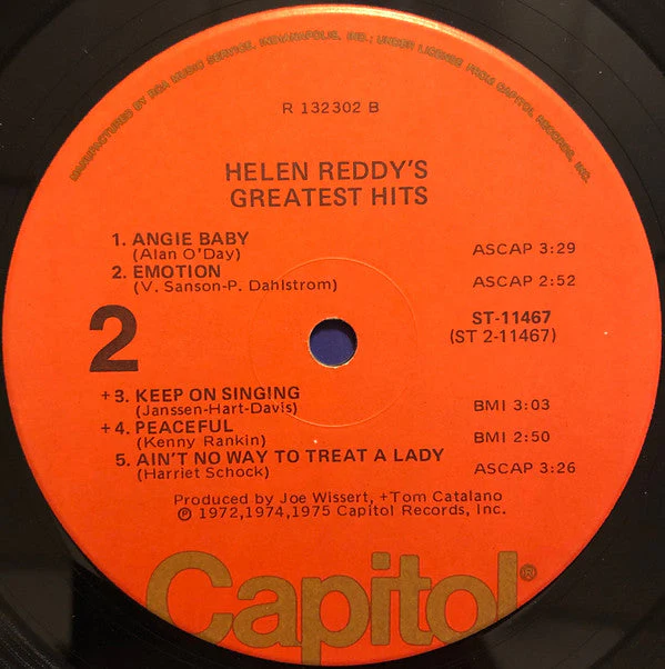 Helen Reddy's Greatest Hits *SEALED* Vinyl Record - Image 4