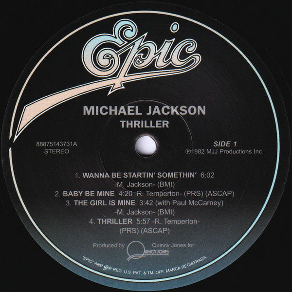 Michael Jackson Thriller Epic, MJJ Productions LP, Album, RE, RP  Vinyl Record - Image 7