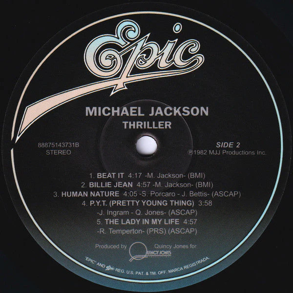 Michael Jackson Thriller Epic, MJJ Productions LP, Album, RE, RP  Vinyl Record - Image 8