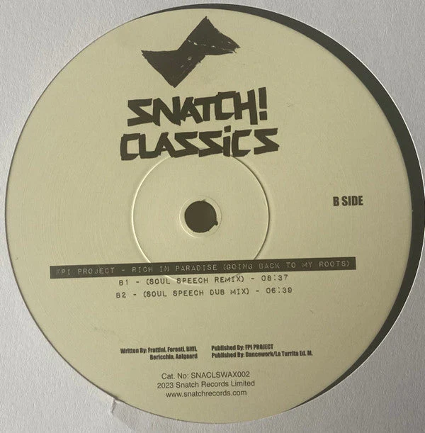 Needin U / Rich In Paradise (Going Back To My Roots) Vinyl Record - Image 3