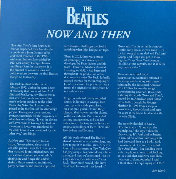 Now And Then / Love Me Do Vinyl Record - Image 6