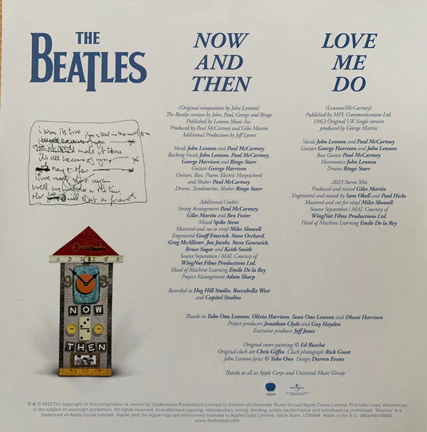 Now And Then / Love Me Do Vinyl Record - Image 7