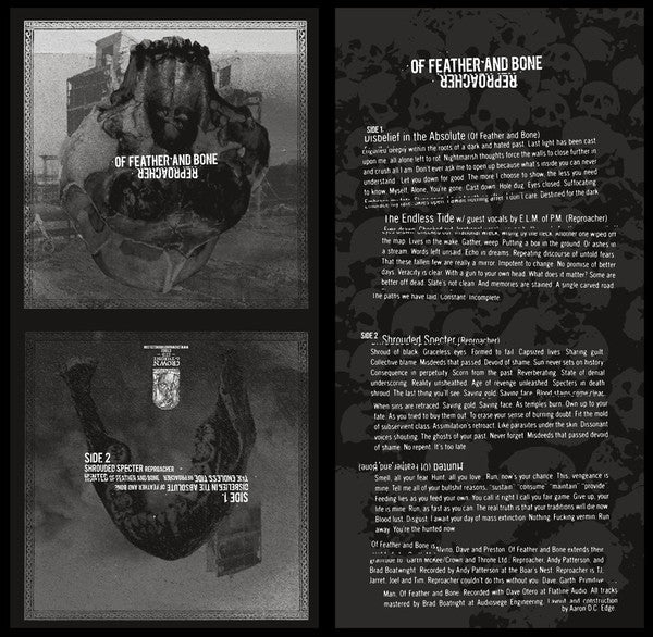 Of Feather And Bone / Reproacher Split (VINYL 7") Vinyl Record - Image 3