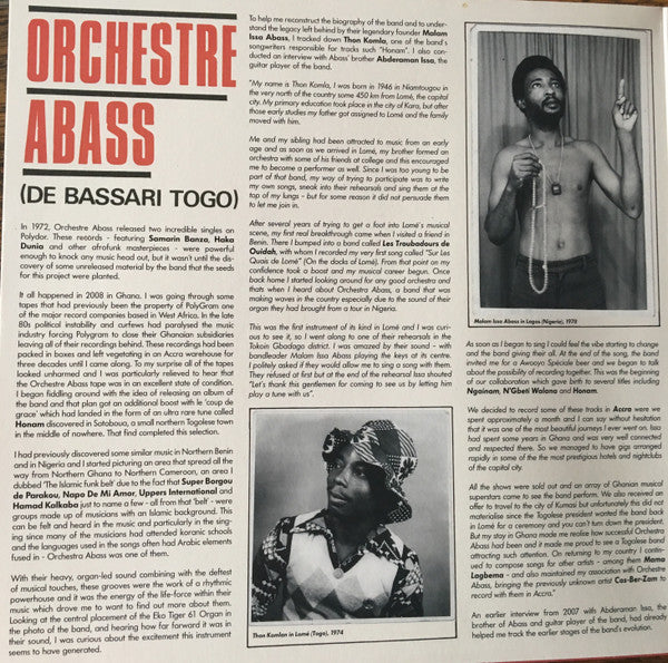 Orchestre Abass (De Bassari Togo)  Vinyl Record - Image 2