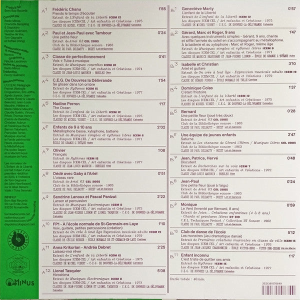 Prends Le Temps D'écouter - Musique D'expression Libre Dans Les Classes Freinet / Tape Music, Sound Experiments And Free Folk Songs From Freinet Classes - 1962/1982 Vinyl Record - Image 2