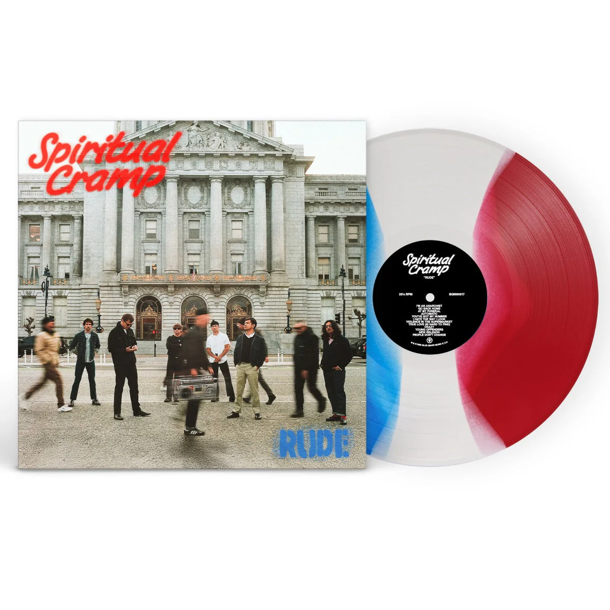 Rude (Indie Exclusive) (Blue/White/Red 3 Color Stripe Vinyl) Vinyl Record - Image 2