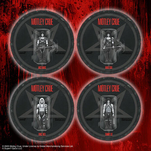 Super7 - Motley Crue - ReAction Figures Wv2 - Vince Neil (Shout At The Devil - Black & White) (Collectible, Action Figure) | - Image 4