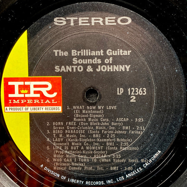 The Brilliant Guitar Sounds Of Santo & Johnny Vinyl Record - Image 4