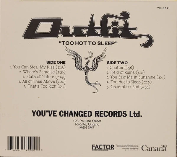 Too Hot To Sleep Music CD - Image 2