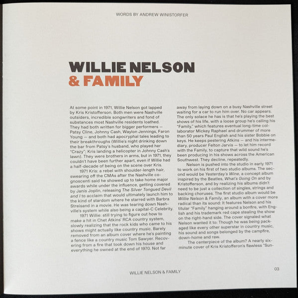 Willie Nelson & Family Vinyl Record - Image 7